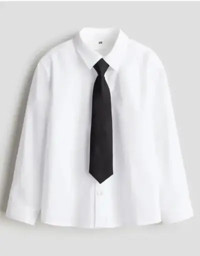 Boys Regular Cooton Shirt White Colour